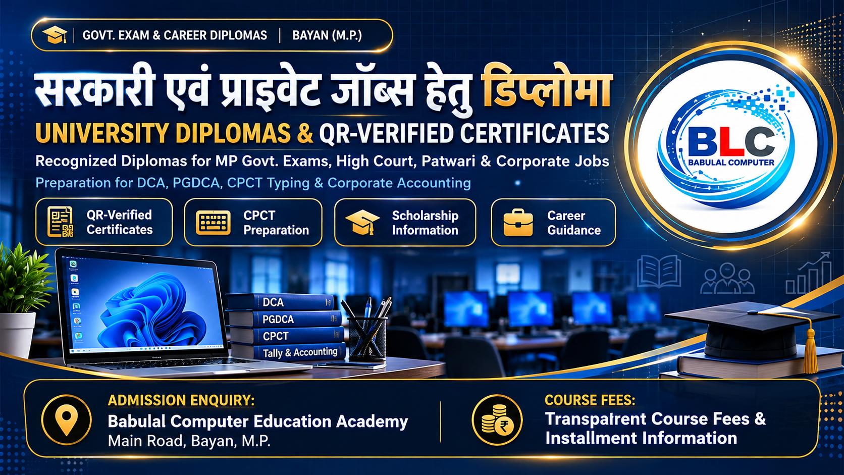 सरकारी एवं प्राइवेट जॉब्स हेतु डिप्लोमा — University Diplomas & QR-Verified Certificates